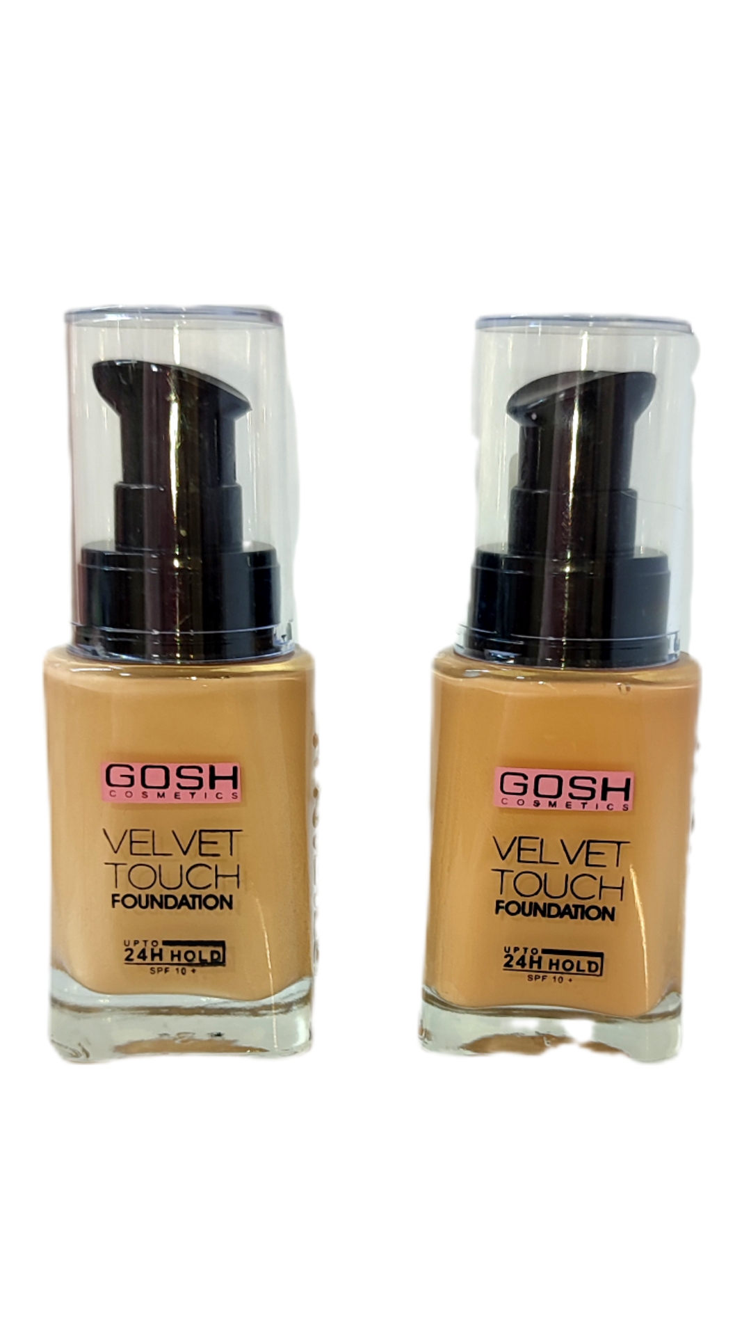 کرم پودر مایع ۱۰ spf Gosh مدل velvet touch شماره ۴۰۱ و۴۰۲ مناسب انواع پوست حجم ۳۴ میل