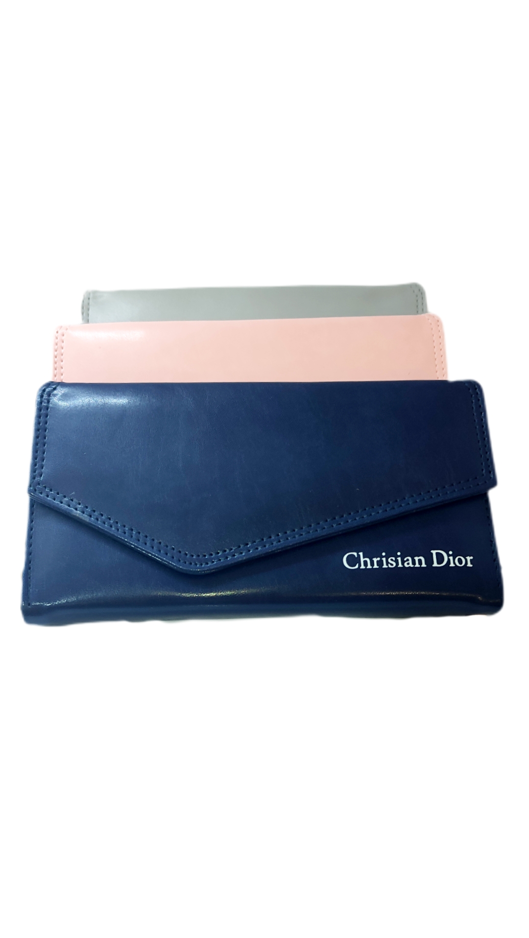 کیف پول سر خونه دار پشت زیپ دار جنس خارجی Christian dior