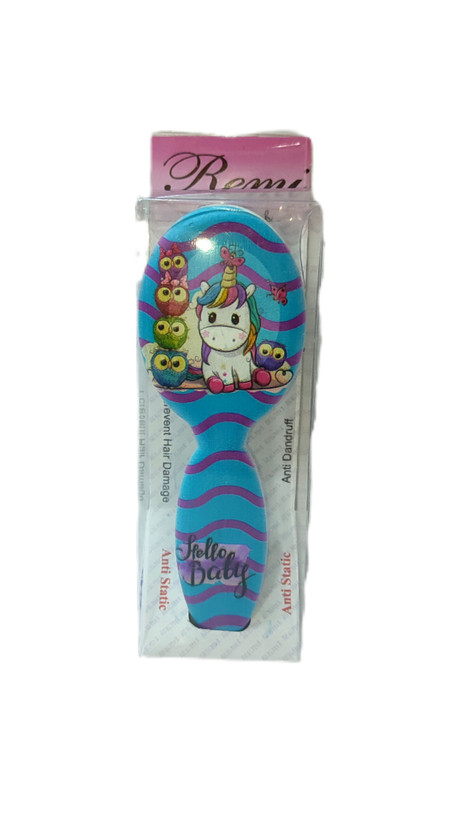 برس مو روکش مات عروسکی طرحدار سایز کوچک برند Unicorn