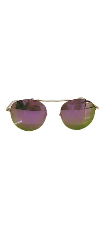 عینک آفتابی اسپرت خلبانی برند Ray ban فریم فلزی جیوه ای ترند گرد Uv400