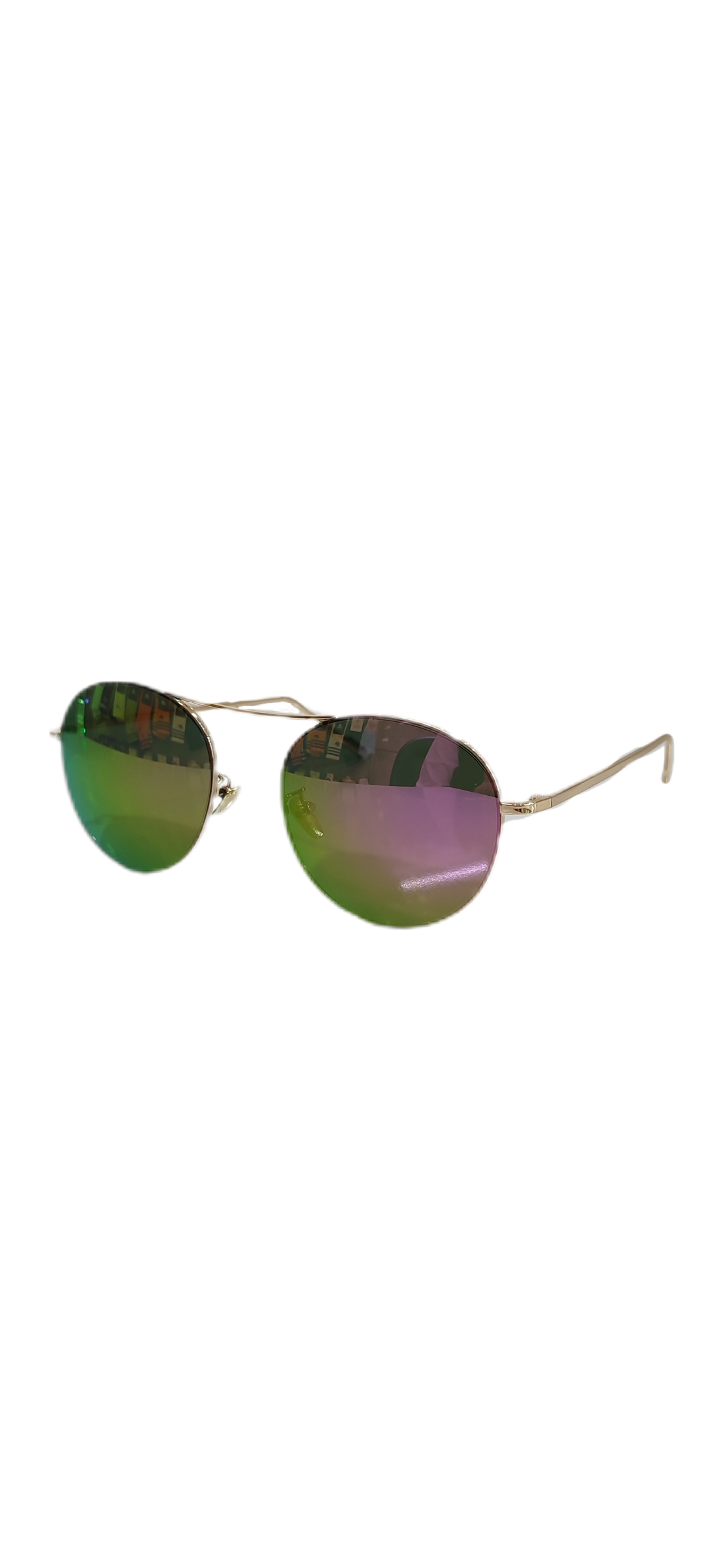 عینک آفتابی اسپرت خلبانی برند Ray ban فریم فلزی جیوه ای ترند گرد Uv400