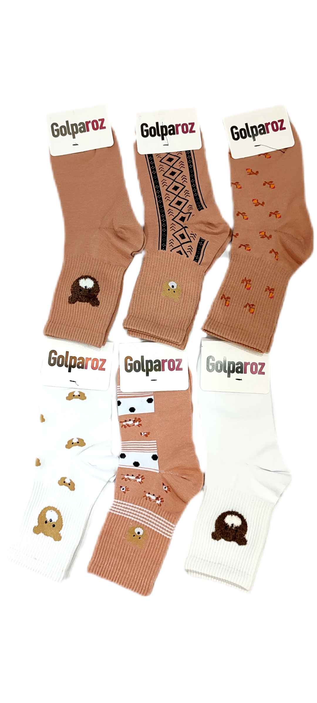 جوراب ساقدار فانتزی دخترانه Golparoz تدی فری سایز