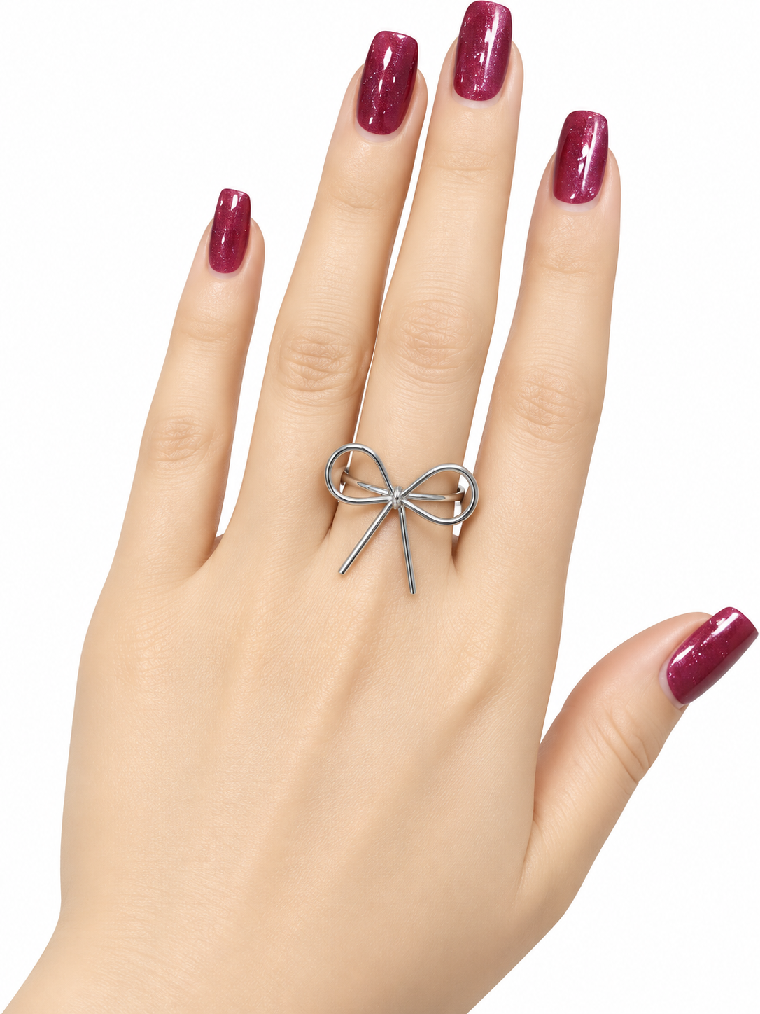 انگشتر پاپیون فری سایز استیل رنگ ثابت